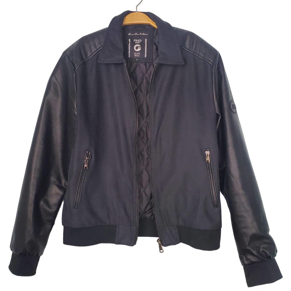 Men Black Jacket Size L